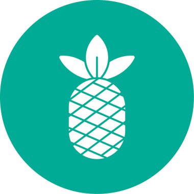 Ananas. Web simgesi basit illüstrasyon 