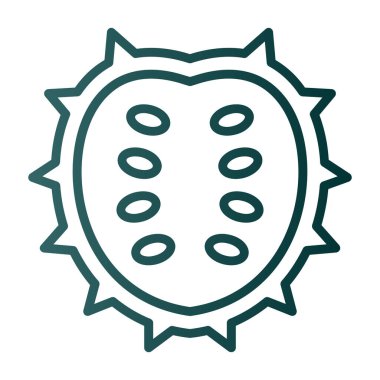 bakteri vektör renk çizgisi simgesi