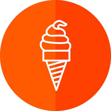 dondurma ikonu vektör illüstrasyonu