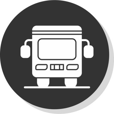 Otobüs. Web simgesi basit illüstrasyon