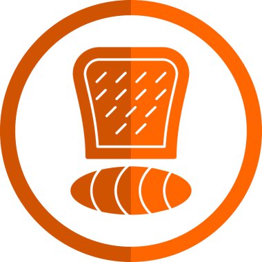 Ekmek. Web simgesi basit illüstrasyon