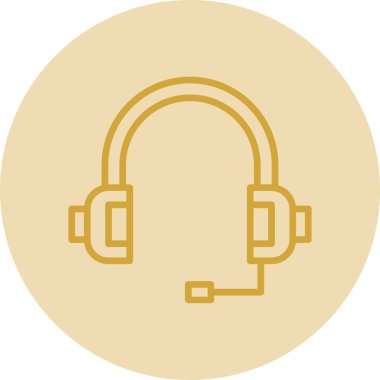 Kulaklık. Web simgesi basit illüstrasyon                          