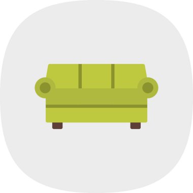 Kanepe renkli vektör simgesi