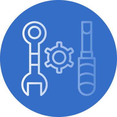 vektör anahtarı ve tornavida simgesi