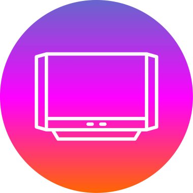 TV simgesi vektör illüstrasyonu 