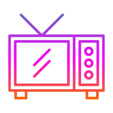 Televizyon web simgesi, simge illüstrasyonu