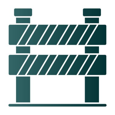 bariyer simgesi basit illüstrasyon