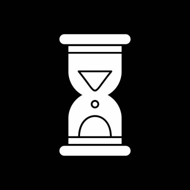 Kum saati. Basit web simgesi tasarımı. Vektör illüstrasyonu 