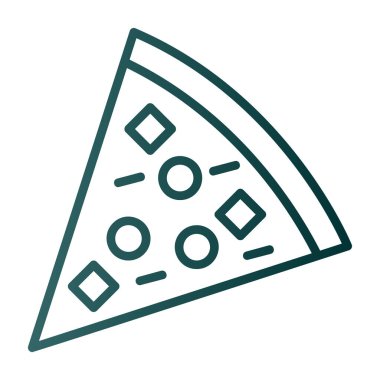 Pizza yaratıcı ikon vektör illüstrasyonu                