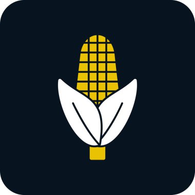 Beyaz üzerine mısır simgesi