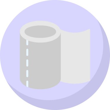 Düz tuvalet kağıdı. Basit resimleme