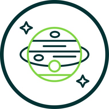 gezegen simgesi, vektör illüstrasyonu basit tasarım