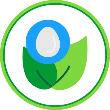 Düz biçimli ekoloji koruma ortamı simgesi