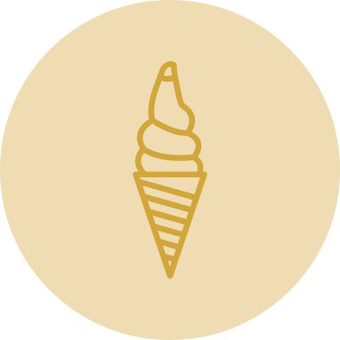 dondurma ikonu vektör illüstrasyonu