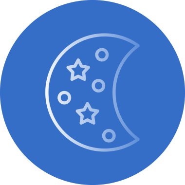 Ay simgesi, vektör illüstrasyonu basit tasarım