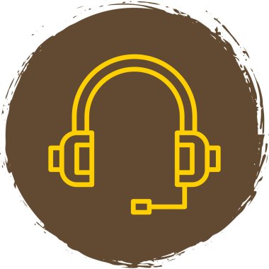 Kulaklık. Web simgesi basit illüstrasyon                          