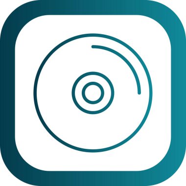 CD mi? Web simgesi basit illüstrasyon