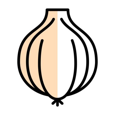  Sarımsak vektör simgesi, illüstrasyon 