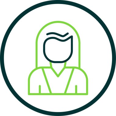 kadın avatar simgesi, vektör tasarımı 