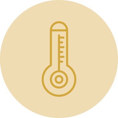 sıcaklık simgesi. Termometre vektör simgesinin basit çizimi