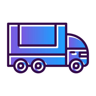 Kamyon. Web simgesi basit illüstrasyon 