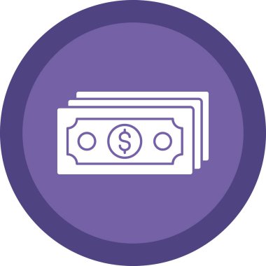  Dolar simgesi izole edilmiş vektör çizimi