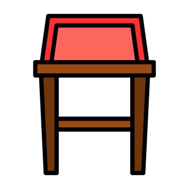 Tabure Web simgesi, vektör illüstrasyonu 