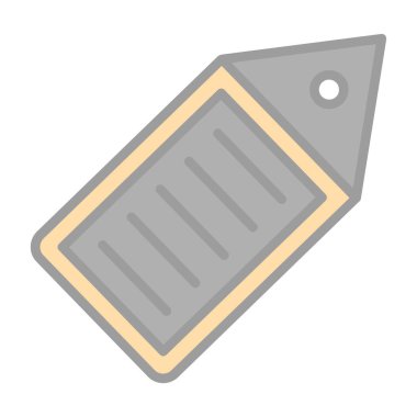 Tek bir etiket simgesinin vektör illüstrasyonu