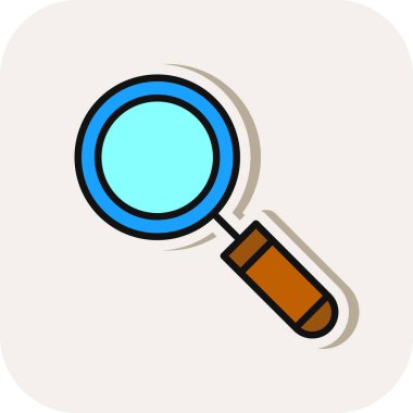 Büyütme cam simgesi vektör illüstrasyonu 