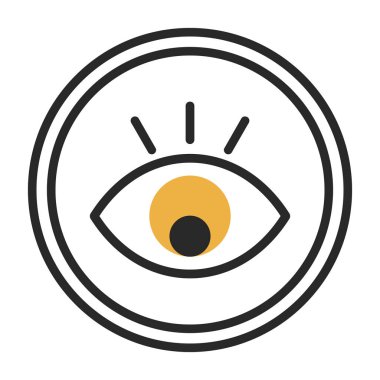 Göz. Web simgesi basit illüstrasyon 