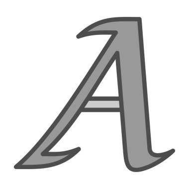 A harfi, illüstrasyon, beyaz arkaplan üzerindeki vektör.