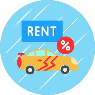 araba kira vektörü düz illüstrasyon