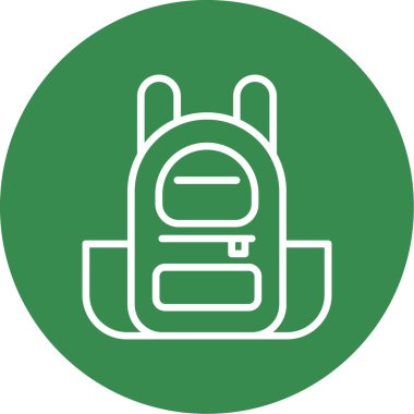 sırt çantası simgesi, vektör illüstrasyonu basit tasarım