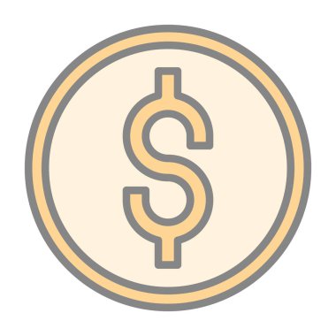 Para renkli vektör simgesi.