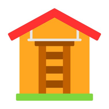 merdiven simgesi, vektör illüstrasyonu basit tasarım