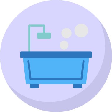 küvet web simgesi basit illüstrasyon 