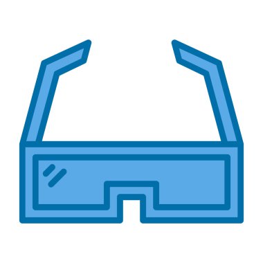 gözlük simgesi, vektör illüstrasyonu 