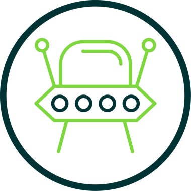 uzay gemisi kapsülü ikon vektör çizimi