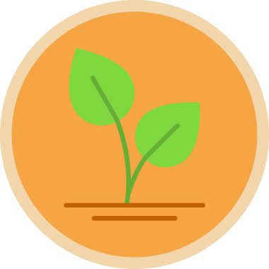 Bitki. Web simgesi basit illüstrasyon