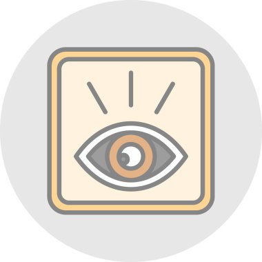 düz göz vektör simgesi basit illüstrasyon