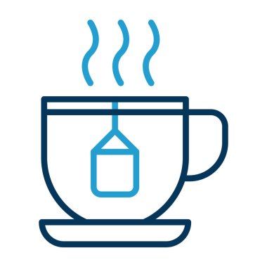 Fincan çay poşeti simge vektör çizim ile