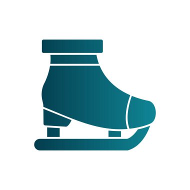 Buz pateni ikonu. Basit vektör illüstrasyonu