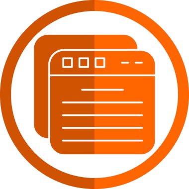 belge web simgesi, basit vektör illüstrasyonu