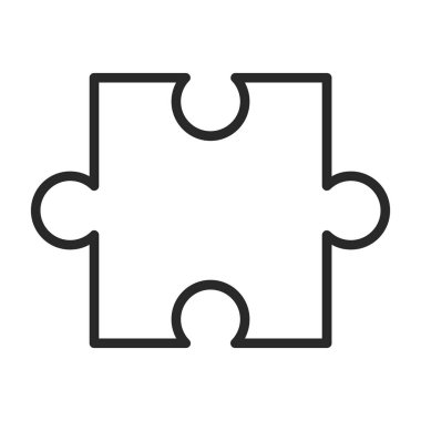 parça bulmaca izole vektör simgesi 