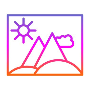 dağ ikonu vektör illüstrasyonu