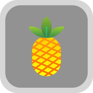 Ananas. Web simgesi basit illüstrasyon 