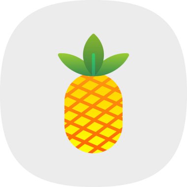 Ananas. Web simgesi basit illüstrasyon 