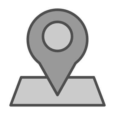 konum pin simgesi, vektör illüstrasyonu 