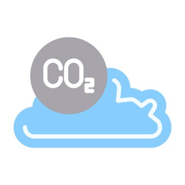 Bulut simgesi vektöründe co 2 bulut.