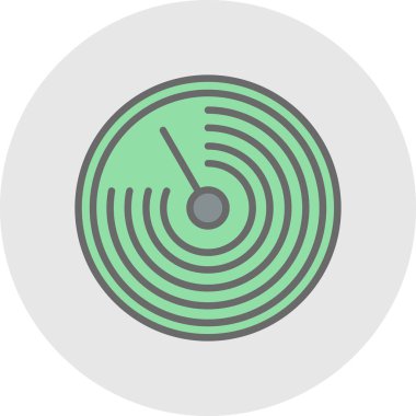 Radar modern simgesinin vektör illüstrasyonu              